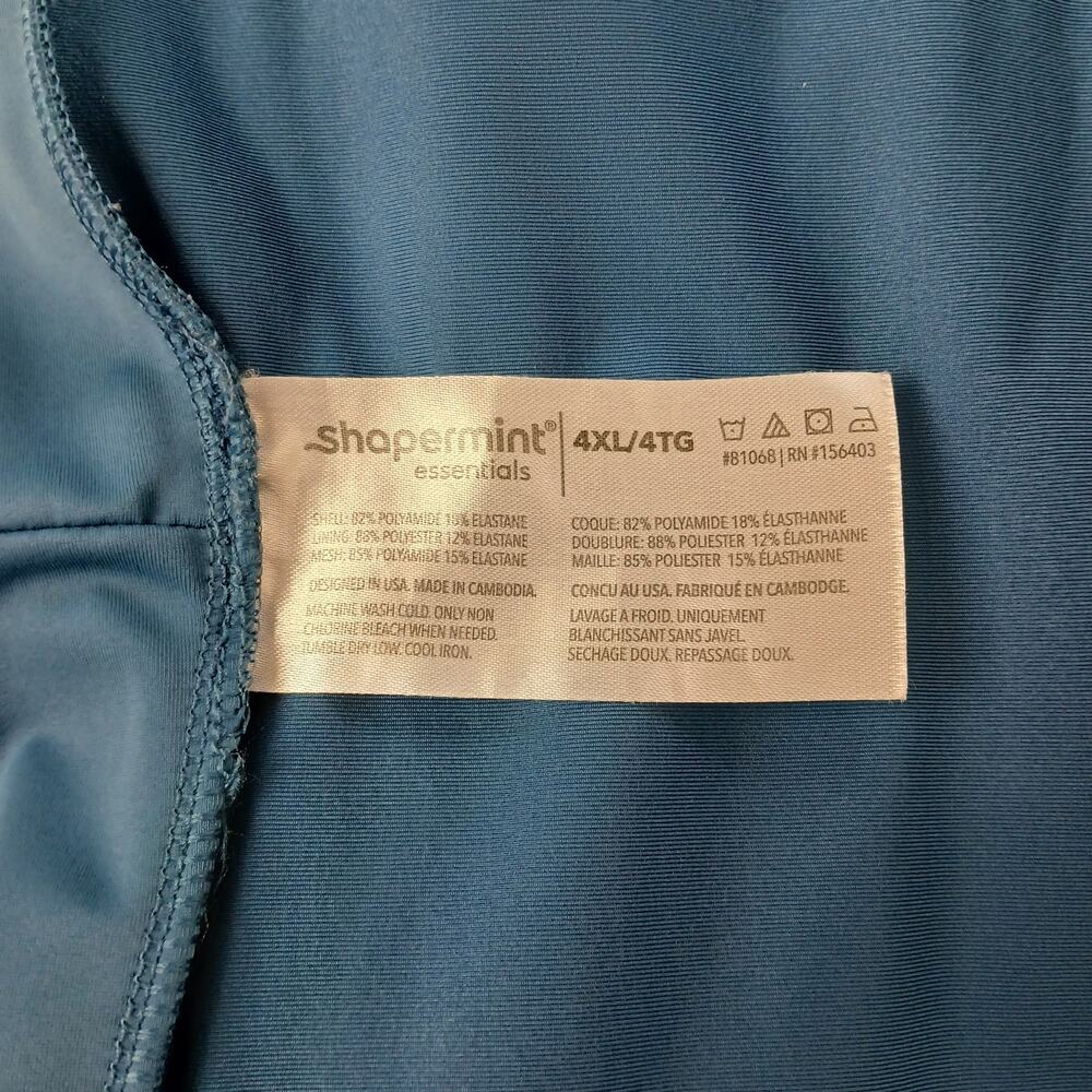 Shapermint Teal privacy panel swim bottom plus size 4XL - Picture 4 of 4